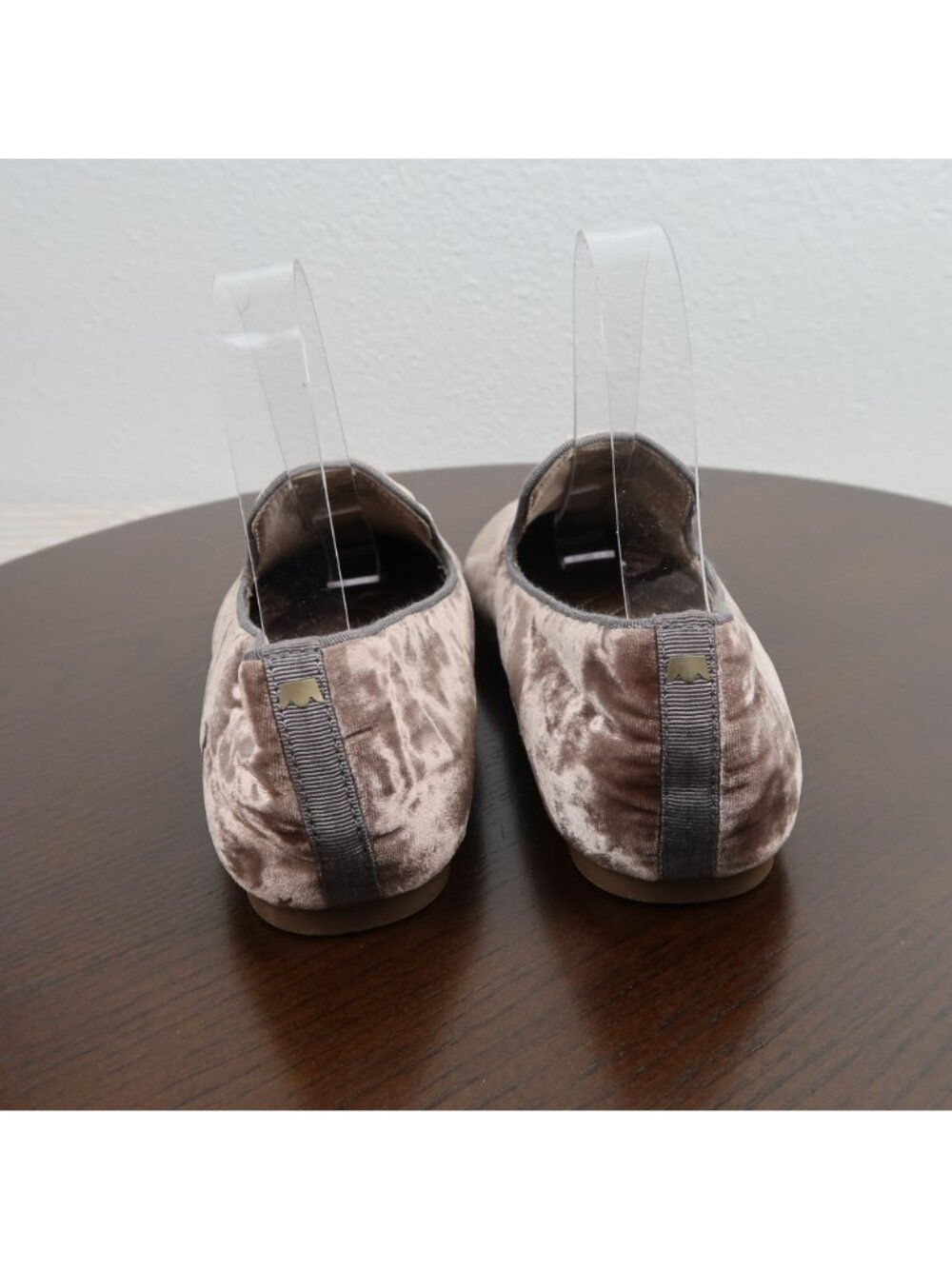 Birdies 7 Starling Brown Taupe Velvet Slip-On Loafers Cushioned Insole Flats - Picture 4 of 9